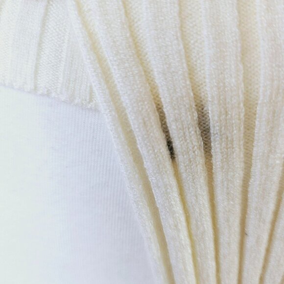 Urban Outfitters - Ribbed Polo Cardigan Top - Cream - Small - Picture 5 of 8